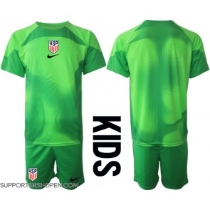 Förenta staterna Målvakt Bortatröja Barn VM 2022 Kortärmad (+ korta byxor)